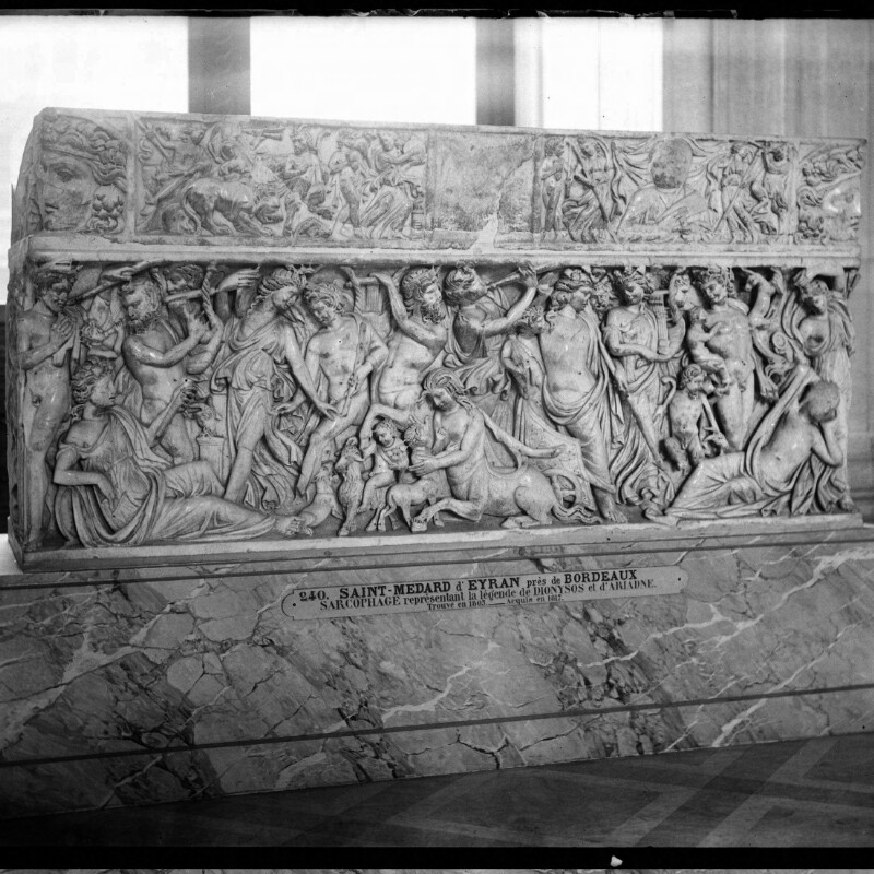 Sarcophage représentant Ariane et Bacchus